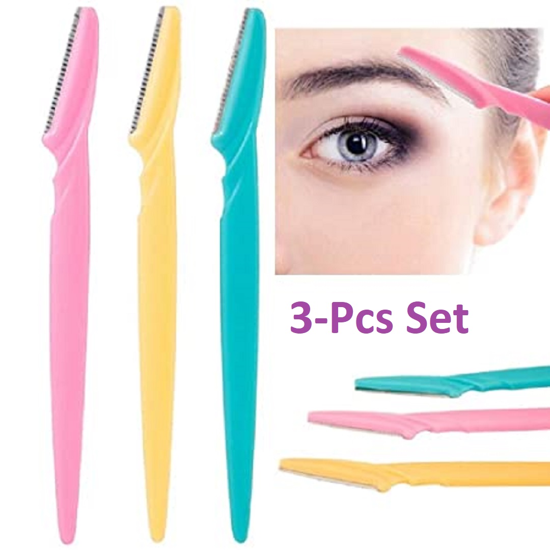 3pcs Colorful Eyebrow Trimmer Face Hair Razors
