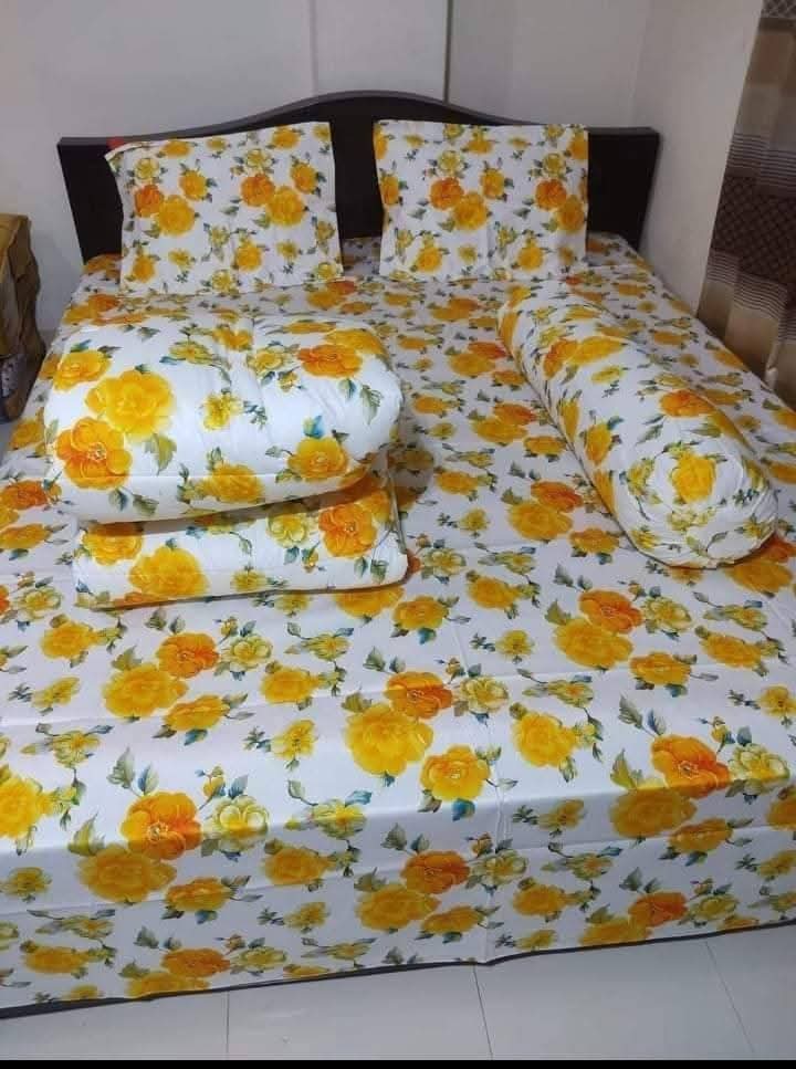 ৫ পিছ সেট প্রিমিয়াম কোয়ালিটি টুইল কটন ফেব্রিক্স কমফোর্টার