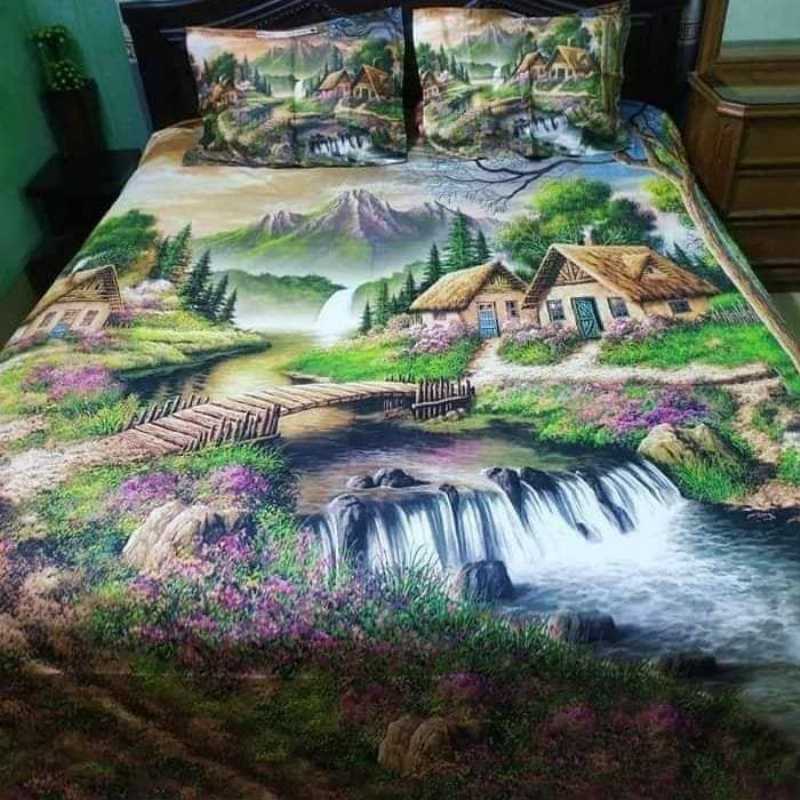 Luxury Panel Bed sheet With Two Matching Pillow Covers