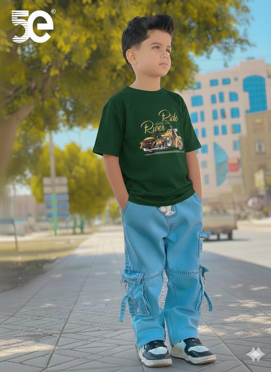 ✨👕T-Shirt & Denim Pant Set for Stylish Kids! 👖✨