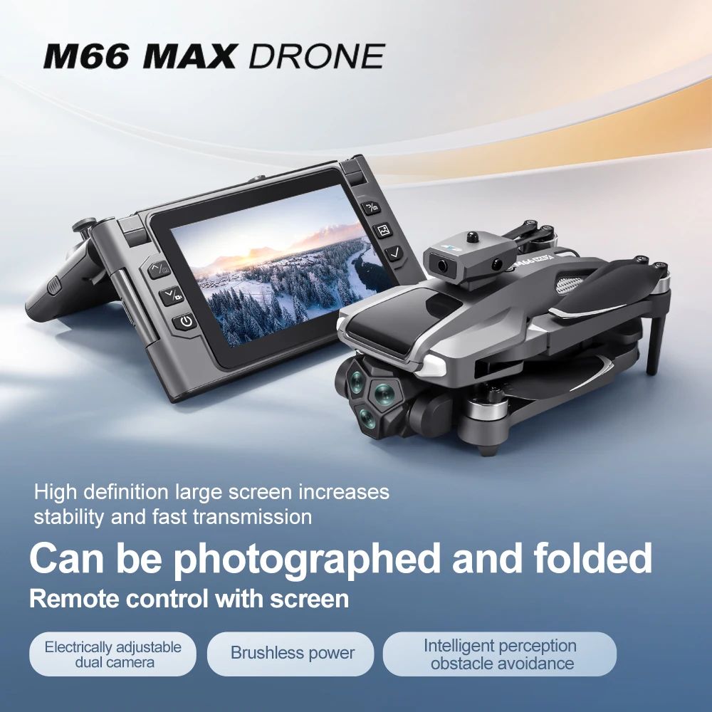 FLH M66 MAX 5G WiFi FPV with Folded LCD Screen Camera Controller